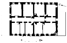 Земская больница. План 1-го этажа